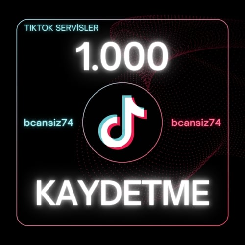  ⭐ Kaliteli, 1000 TikTok Kaydetme